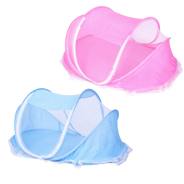 Summer Portable Baby Crib with Netting Mosquito Net Pillow Travel Foldable Nursing Baby Bed Anti Bite Newborn Crib