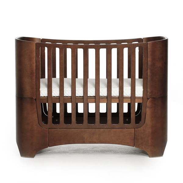 2019 Multifunctional baby growth bed high-grade original solid wood art crib fashion curved wood K9