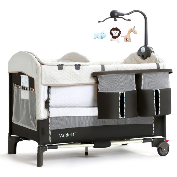 Valdera portable folding butt cot multifunction baby bed splicing big bed newborn cradle