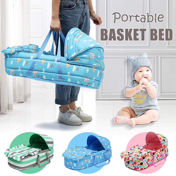 Portable Baby Bed Baby Bassinet Bed for 0-8Month Basket Comfortable Newborn Travel Cradle Safety Infant Bassinet Crib