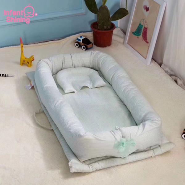 Baby Bionic Bed Crib Portable Washable Travel Isolated Bed Co-Sleeping Cribs Moses Basket for 0-12M Children