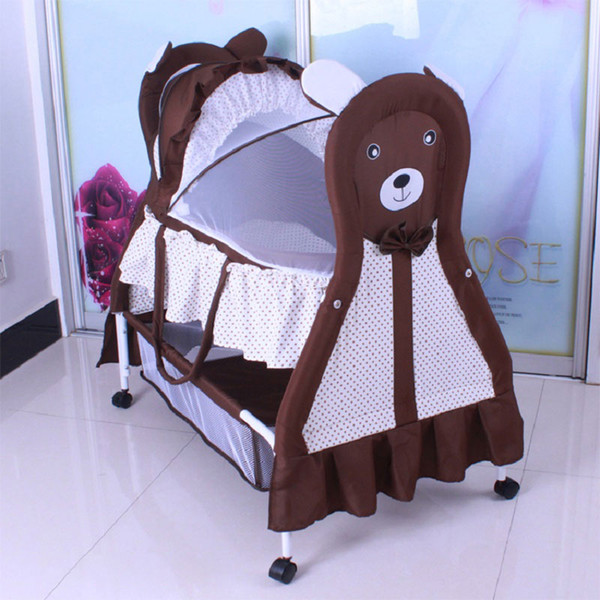 Baby cradle baby bed cradle bed baby bed newborn sleeping basket concentretor cartoon iron cabarets cloth bb crib