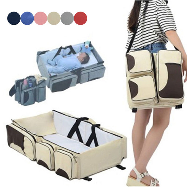 Portable Folding Baby Crib Travel Bed Multifunction Large Capacity Mother Shoulder Bag -17 AN88