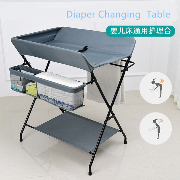 wholesale Nursing Table Baby Diaper Changing Table For protect Mother foldable steel stand long Baby crib