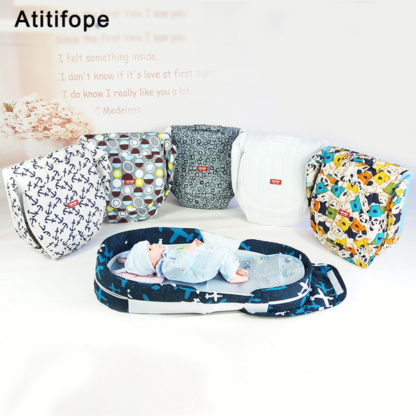 High quality super lightweight fashion Multifunction Foldable portable Gift mats and pillows Crib Newborn bed 90*40*14cm