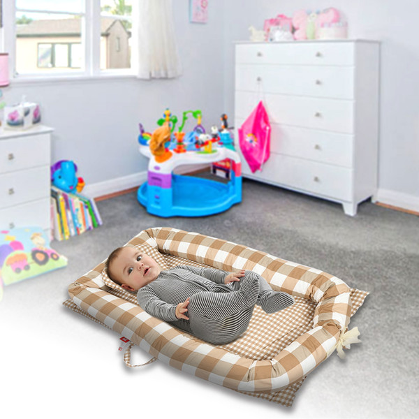 2018 Hot Sale Portable Newborn Baby Crib Foldable Adjustable Cotton Material Infant Nest Bionic Bed Sleeping Artifact 2 Colors