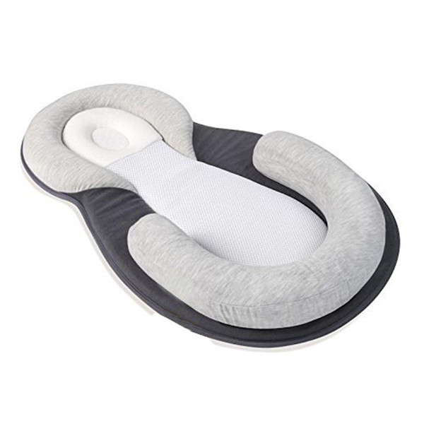 Newborn Infant Baby Soft Pillow Sleeping Support Gray, Beige Anti-rollover 0-12 months 350g Mattress