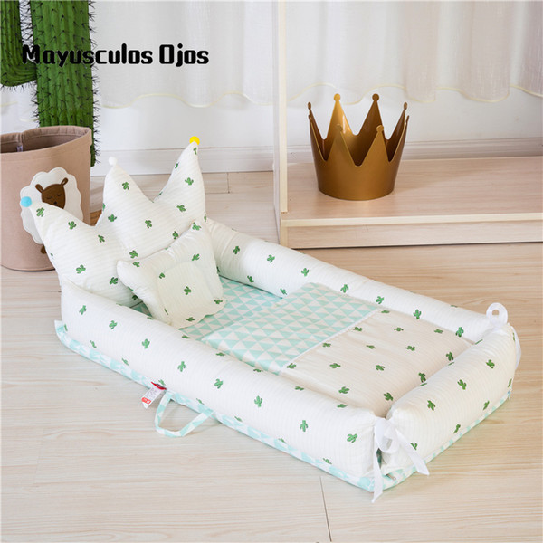 Baby Portable Bed In The Bed Removable And Washable Style Crown With Quilt Newborn Bionic Baby