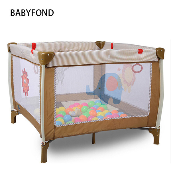 Cobabies folding crib portable custom removable baby play bed cartoon baby children's crib