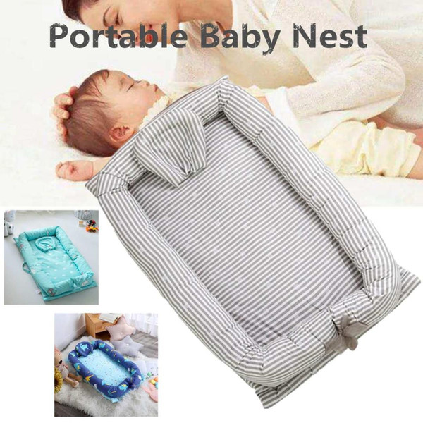 Baby Nest Bed Crib Portable Removable Washable Sleeping Bed Baby Sleep Crib Travel For Children Infant Kid Cotton Cradle