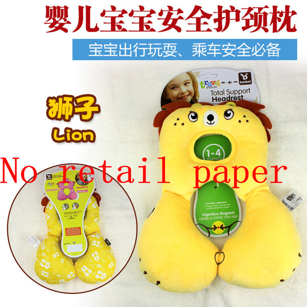 31cm Baby Plush Stuffed Animal Neck Pillow Positioner Squishy Correct Stereotyped Side Anti Pillow Vigny Chick Lion Infant