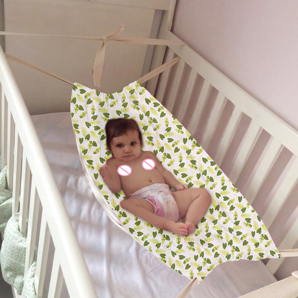 sozzy Newborn Baby Hammock Baby Bed Sleeping Polyester Cotton Detachable Portable Folding Room Decor Flower Print Cute Crib