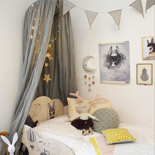 Baby Bedding Kids room Colorful wall decoration nets angle stars hanging ornaments adornment infant bed sets 250cm