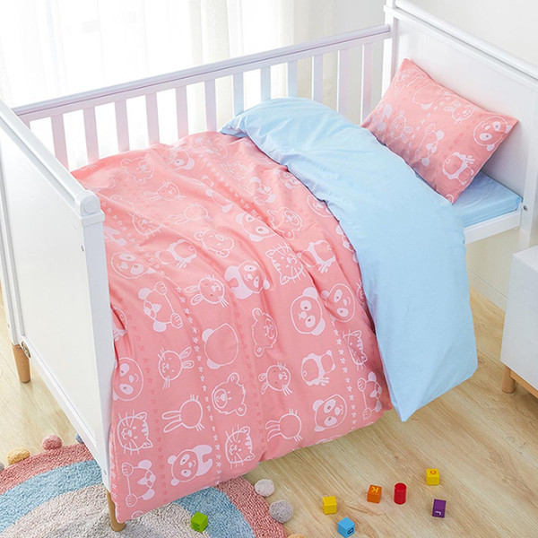 Baby Bedding Set Including Duvet Cover Pillowcase Bed Sheet Pure Cotton Baby Linen Crib Set For Both Girl and Boy