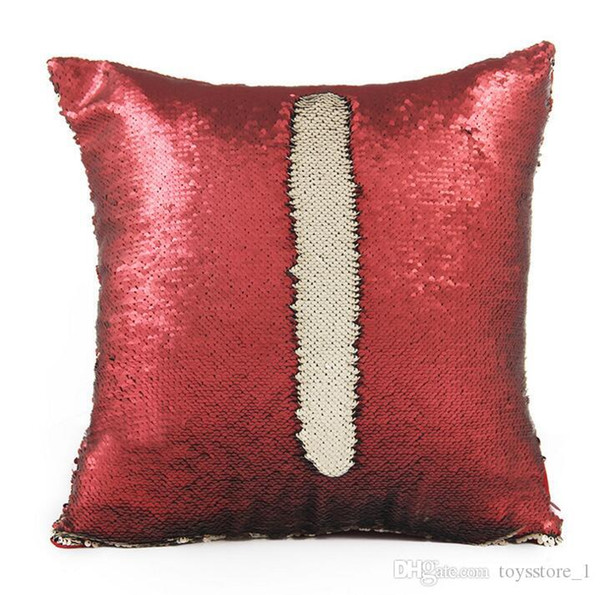 Sequin Pillow Case cover Mermaid Pillow Cover Glitter Reversible Sofa Magic Double Reversible Swipe Cushion cover 23 design