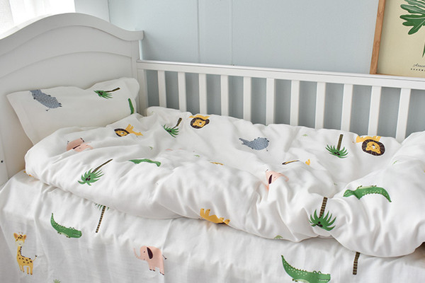 Hot Selling Three Pieces Ins Nursery Bedding Infant Cotton Gauze Bedding Set Three Sets Of Nap In The Kindergarten