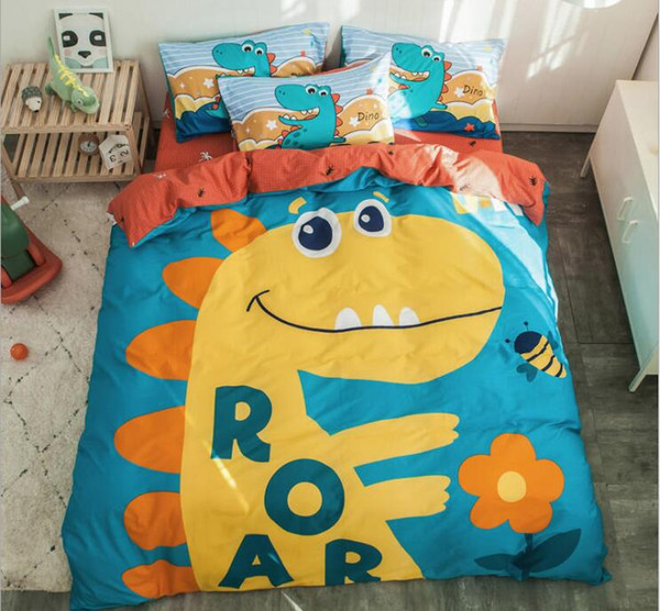 All cotton bedding four piece set of all cotton cartoon bed sheet children's school set Quilt Set