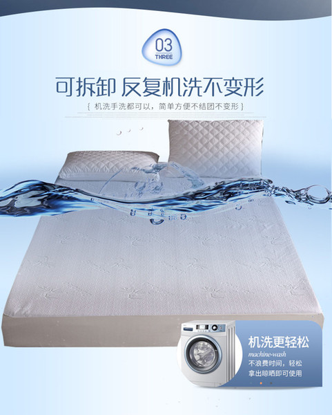 Bamboo Fiber Waterproof Bed Cover Soft bamboo surface against liquid waterproof mattress cover protector Mattress Topper Mattress Protector