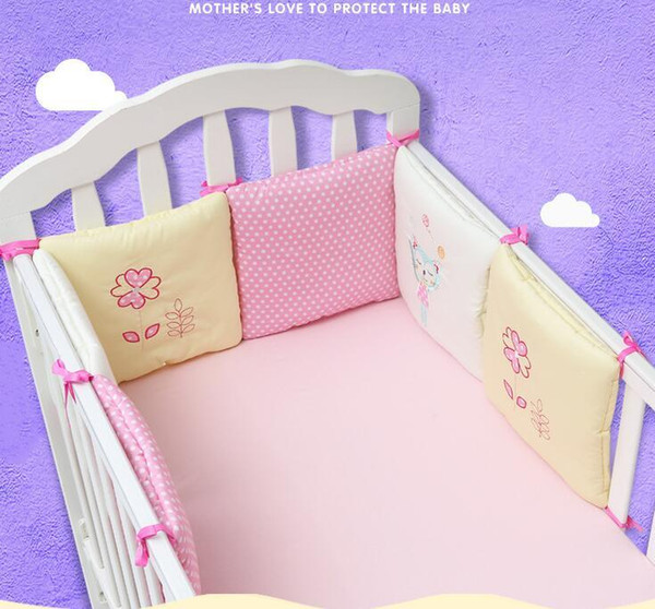 Hot Sale 6Pcs/Lot Baby Bed Bumper in the Crib Cot Bumper Baby Bed Protector Crib Bumper Newborns Toddler Bed Bedding Set