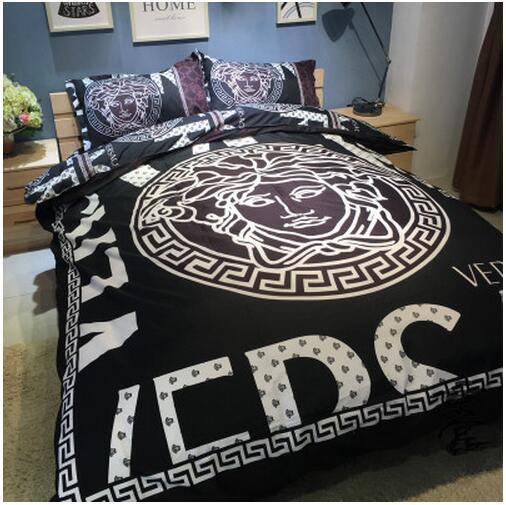 Autumn and winter fashion bedding set modal Egyptian cotton set of 4 comfortable soft printed letters 4 pcs set 50890