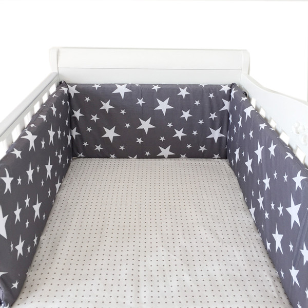 Stars Design One-piece Baby Bedding Set 180*30cm Crib Bumpers Newborns Cot Protector Cushion Nordic Style Baby Bed Safe Pillow