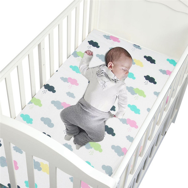 New Cotton Baby Crib Sheets Soft Baby Crib Fitted Sheets Breathable Bed Mattress Cover Potector Newborn Bedding for Cot