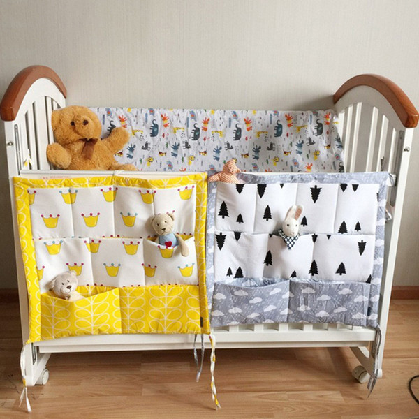 Portable Baby Crib Organizer Bed Hanging Bag 60*50cm Diaper Pocket for Baby Diaper Storage Cradle Bag Bedding Set