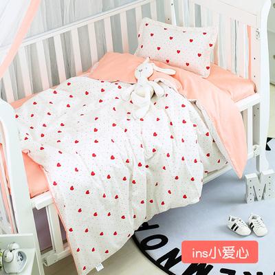 new design baby bedding set Detachable Cotton Crib Bed Linen Kit For Boy Girl Cartoon ,Duvet/Sheet/Pillow, with filling