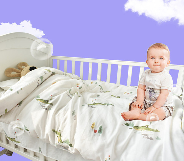 High Quality Ins Nursery Bedding Infant Cotton Gauze Bedding Set Three Sets Of Nap In The Kindergarten