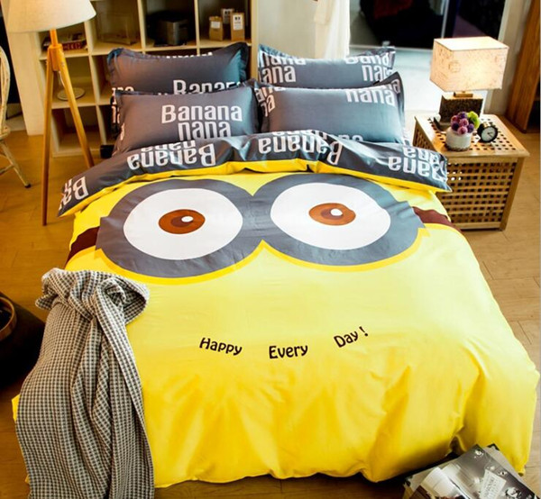 2019 NEW All cotton bedding four piece set of all cotton cartoon bed sheet children's school set Quilt Set