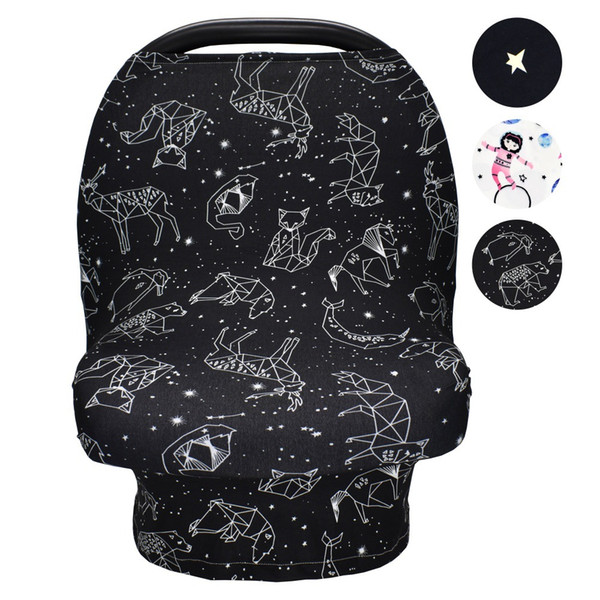 15457 Catoon Infant Stretchy Car Seat Cover Baby Carseat Canopy Privacy Nursing Cover Breastfeeding Cover