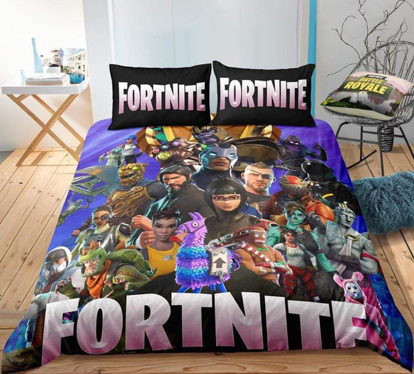 Fortnite Battle Game 3PC Duvet Cover Quilt Cover Pillowcase Cover Bedding Set