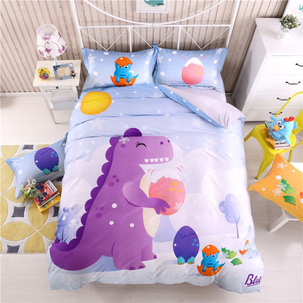 Children boy girl dinosaur Bedding Sets cotton Quilt cover+Sheets+pillowcase sets Cute for baby kids Bedding fit 1.2 1.5 1.8 size bed C6659