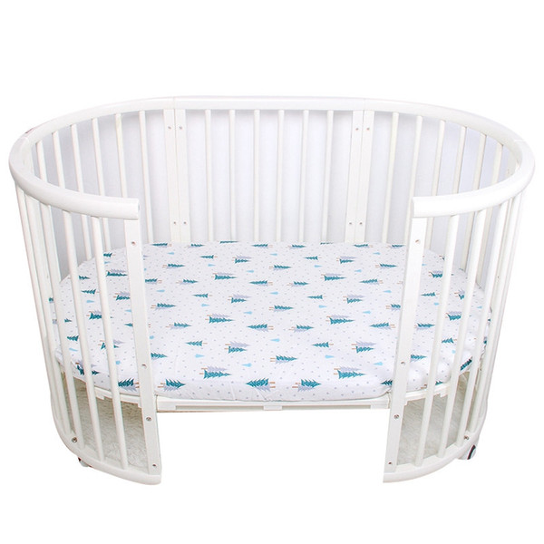 2019 New Baby Crib Sheets Portable Bed Sheets Soft Baby Bed Mattress Cover 100% Cotton Fitted Crib Bedding