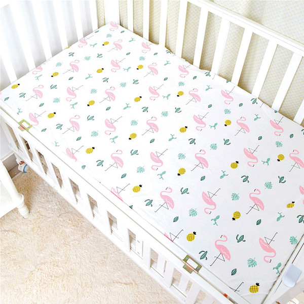 Baby Bed Sheet Crib Sheet Cartoon Animal Printed Colchon Toddler Cot Cover 100% Cotton High Quality Baby Bedding Sets