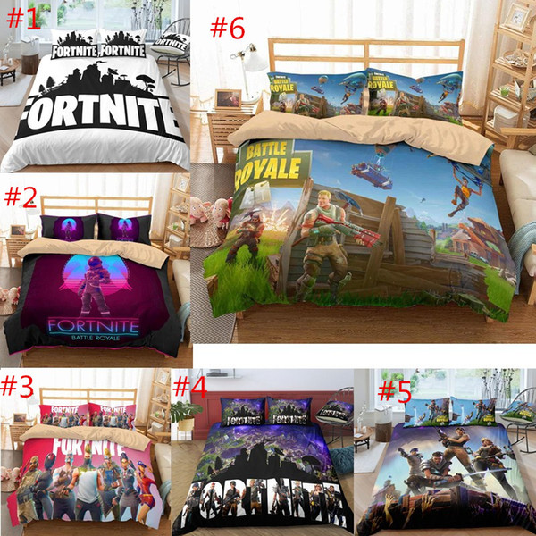 Dropshipping Gamec Twin FUll Queen King Size Quilt Covers Bedding Blanket Cartoon Printed with Couple Pillow Cases Cover 3PCS SET 6 styles