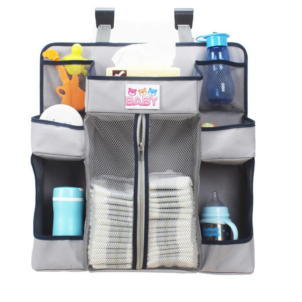 Promotion! Portable Baby Crib Organizer Bed Hanging Bag 52*48cm Toy Diaper Pocket for Crib Bedding Set bay bedding