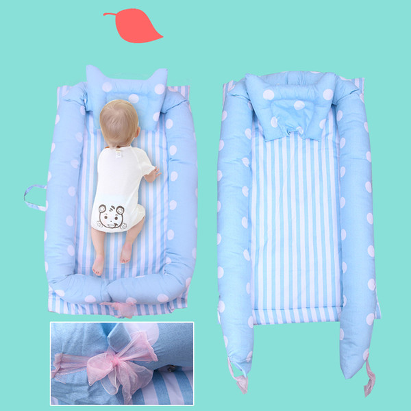 Baby CO Sleeping Crib Bed Portable Crib Bassinet Basket Newborn Sleep Bed Baby Travel Bumper Bedding Sets