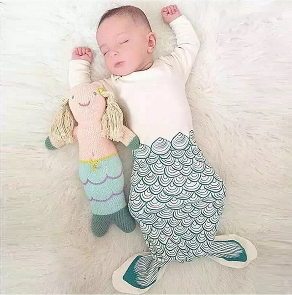 New Arrival Infant Baby Mermaid Sleepsack Sleeping bags Baby cotton Sleeping Bag Animal sleeping blanket baby clothing for Newborn Q0547