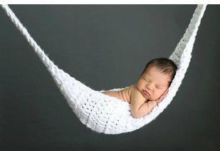 Fashion Newborn Cute Baby Photo Props Handmade Knitted Hammock Bed Cartoon Infant Phography Shoot Accessory PZ048