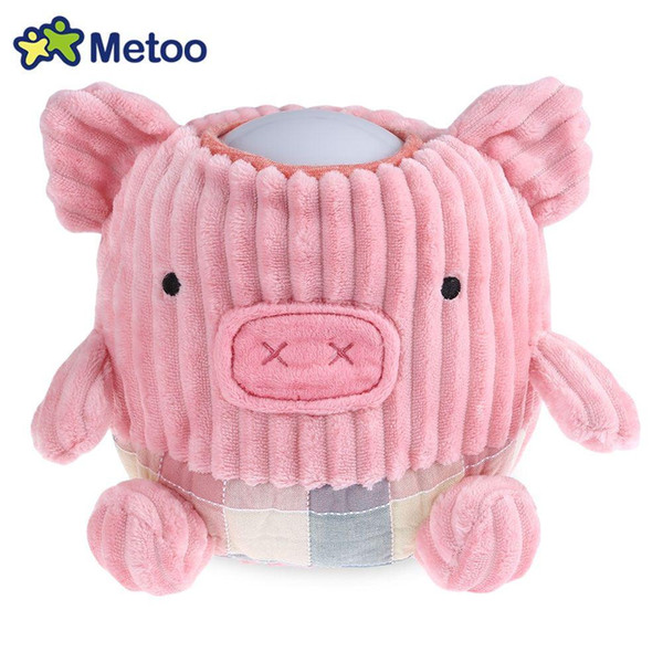 METOO Children Lovely Cartoon Doll Pattern Home Bedside Plush Pat Nightlight Soft Comfortable Sleep Lamp Christmas Gift