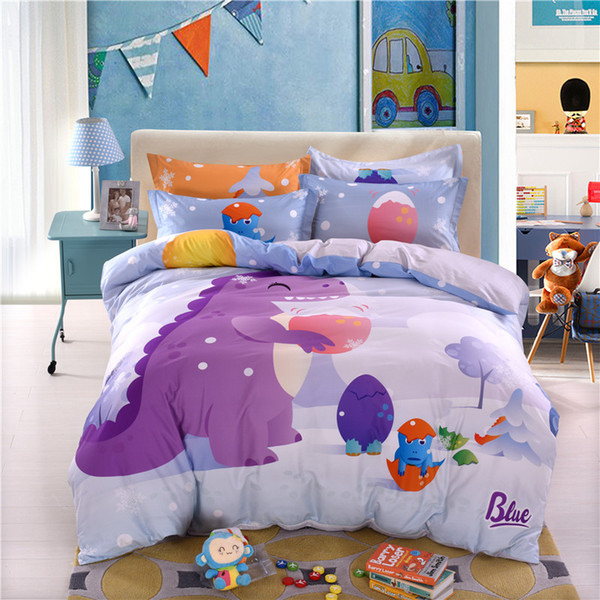 Cute boy girl children kids bedding sets with 8 pieces pure cotton quilt pillow bed covers high quality for child