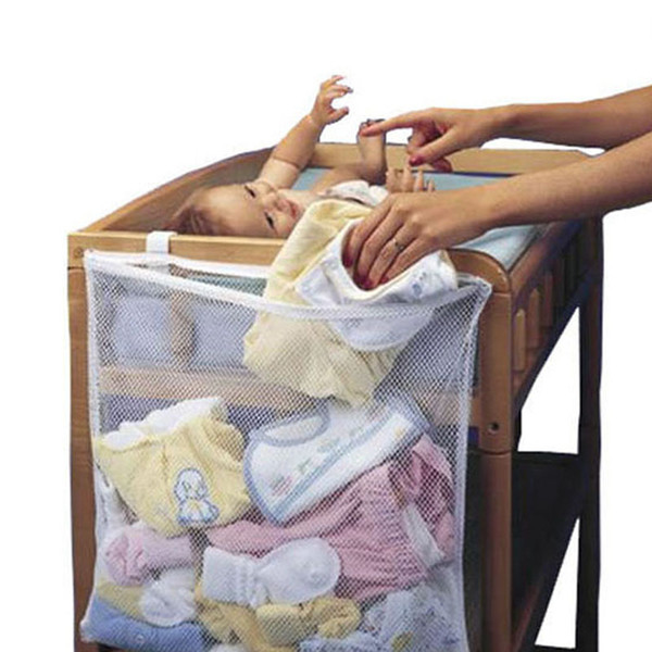 Baby Large Hanging Storage Bag Organizer Bedding Set Infant Dirty Clothes Transparency Grid Bag