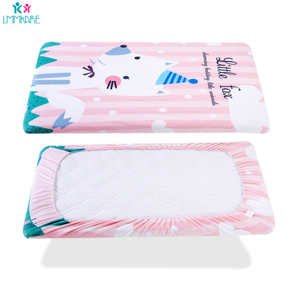 Knitting Cotton Newborn Baby Crib Fitted Sheet Soft Breathable Baby Bed Mattress Cover Potector Newborn Bedding Cot 130*70cm