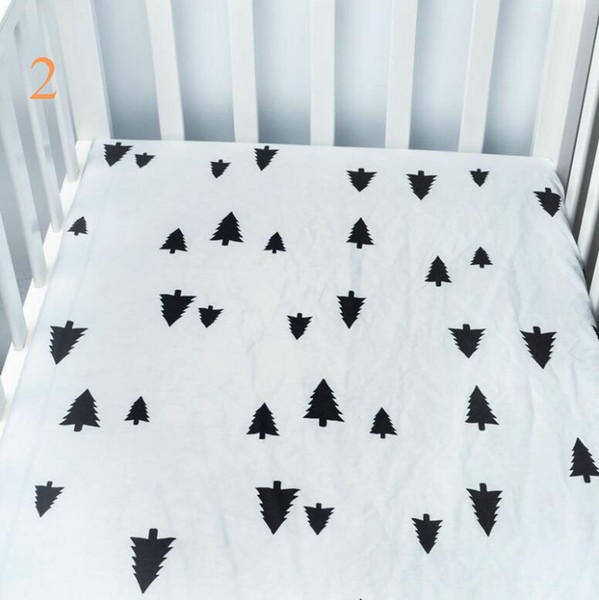 Low moq infant standard crib sheet baby boys and girls bedding sheets full size many designs