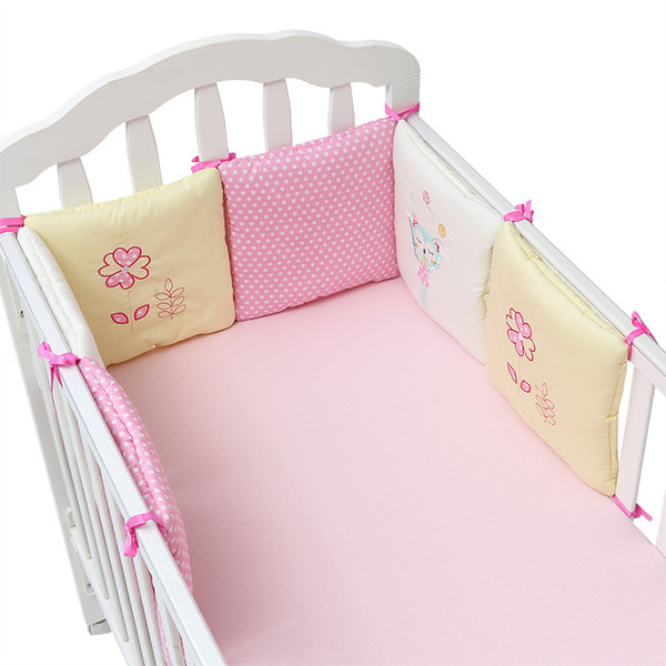 Comfortable Baby Bed Bumper Cartoon Bumpers For Baby Bed Crib Cotton Infant Bumper 6pcs/Set Bedding set