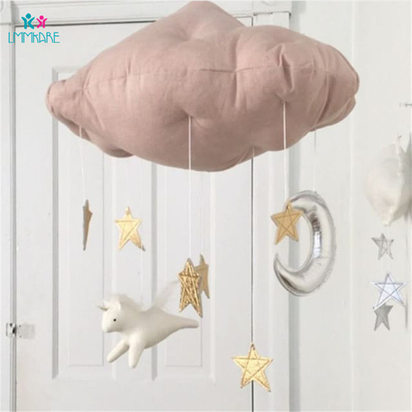 Baby Bedroom Decoration Cloth Cartoon Cloud Wall Hanging Children Game Tent Bed Curtain Matching Decoration Baby Bedding Sets