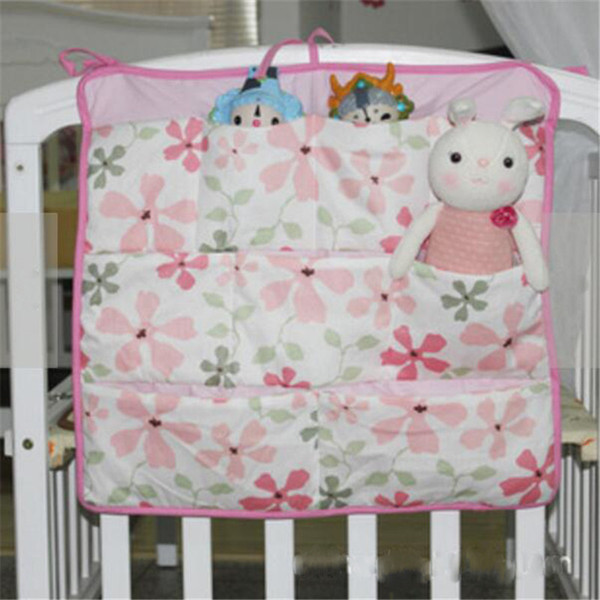 Baby Crib Bedding Set 54*50cm Organizer Bag Toddler Bed Hanging Pockets Fabrics Kids Diaper Toys Storage Bag Baby Bed