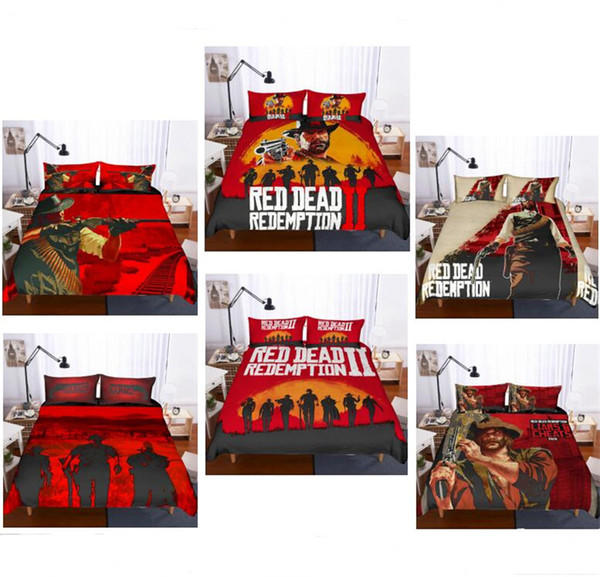 3D Red Dead Redemption 2 Bedding Sets 2PC 3PC Duvet Cover with Pillow Case Twin Full Queen King Size Kids Adult Bedding Christmas Gift new