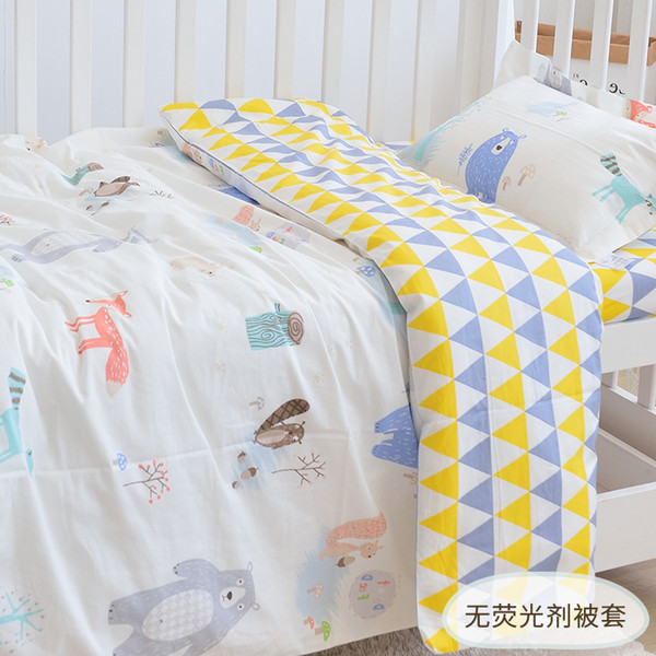 New Arrive Animal Infant Baby Crib Bedding Set for Girl Baby Boy Blanket Set Soft Cotton ,Duvet/Sheet/Pillow, with filling